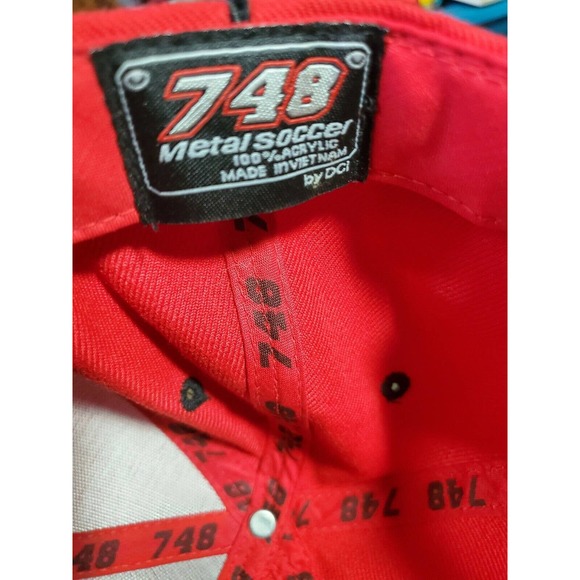 Atlas Zorros Metal 748 Embroidered Soccer Hat Red Cap Strapback Adjustable - Picture 10 of 11